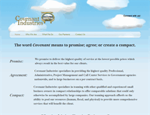 Tablet Screenshot of covenantindustries.net